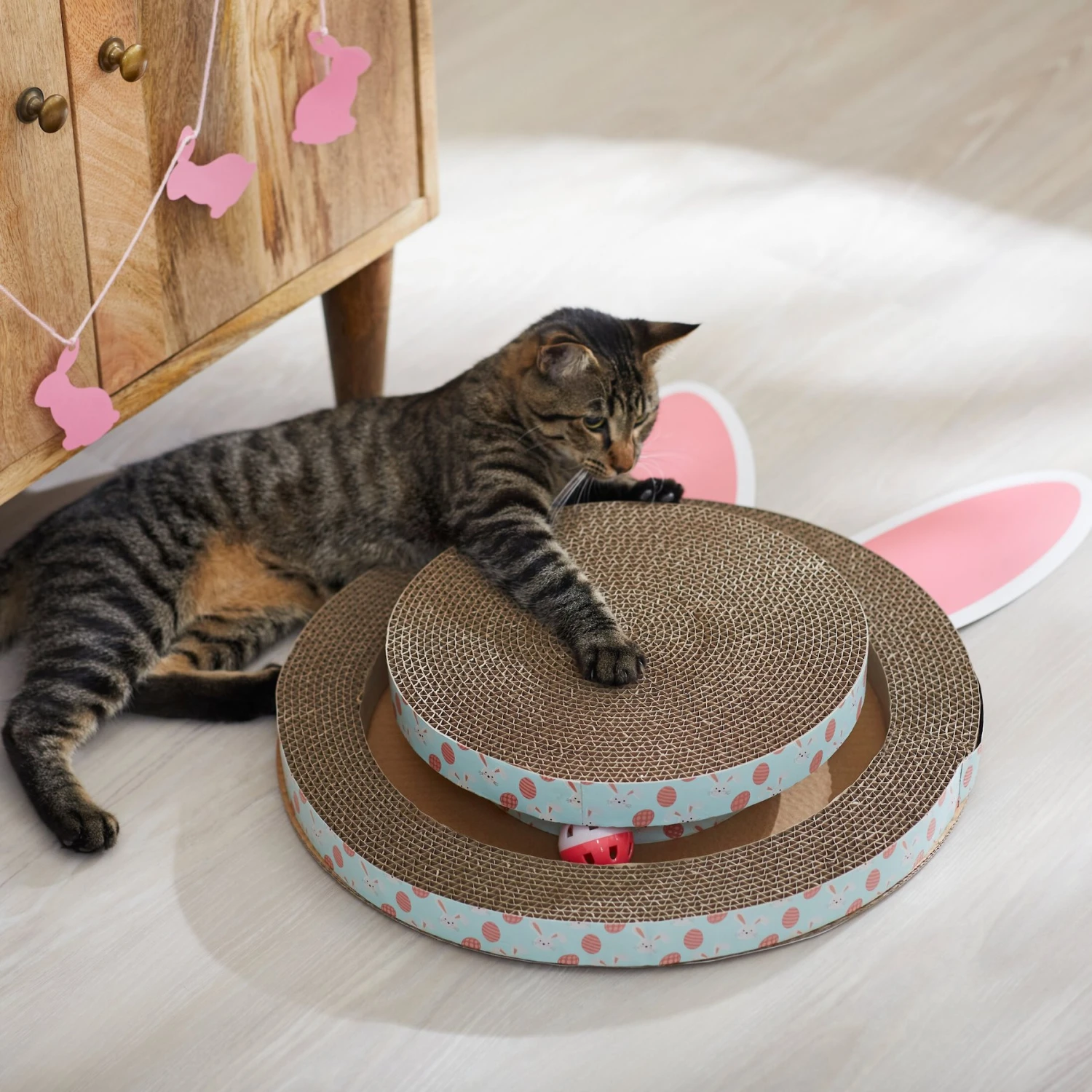 Frisco Easter Bunny Shaped Scratcher Cat Toy With Catnip - Image 3