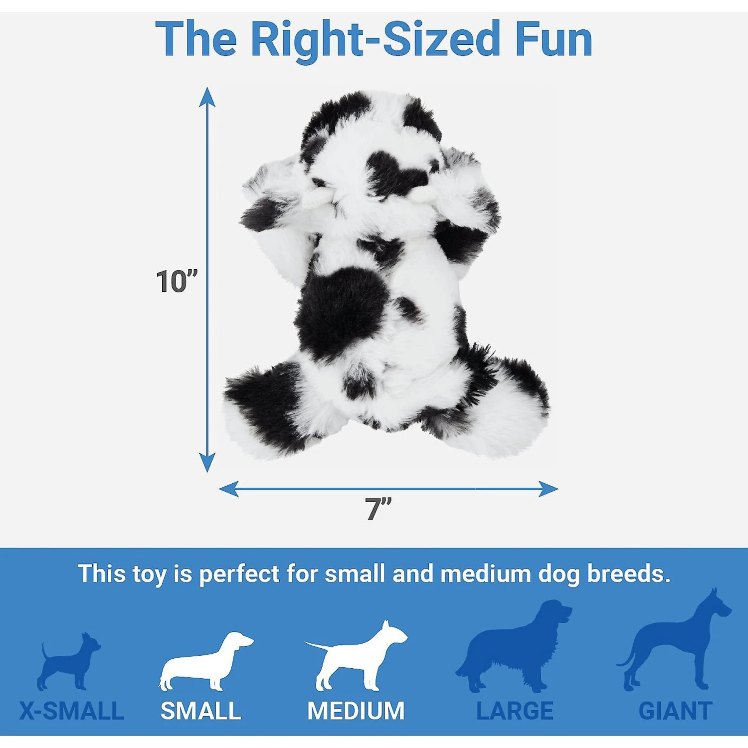 Frisco Cow Plush Squeaky Dog Toy & Playology Scented Dual Layer Ring Dog Toy - Image 3