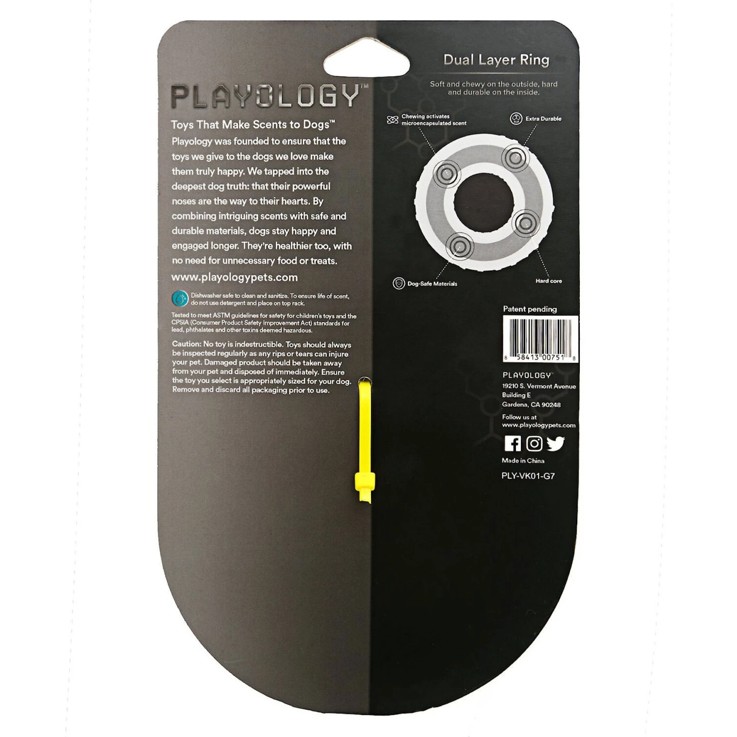 Frisco Cow Plush Squeaky Dog Toy & Playology Scented Dual Layer Ring Dog Toy - Image 6