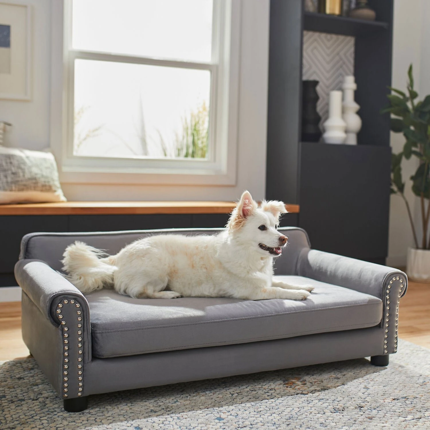 Frisco Sofa Pet Bed With Removable Cover & Frisco Eyelash Cat & Dog Blanket - Image 5