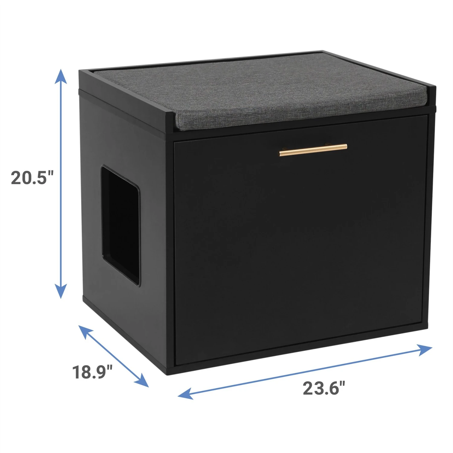 Frisco Drop Down Door Bench Cat Litter Box Cover - Image 3