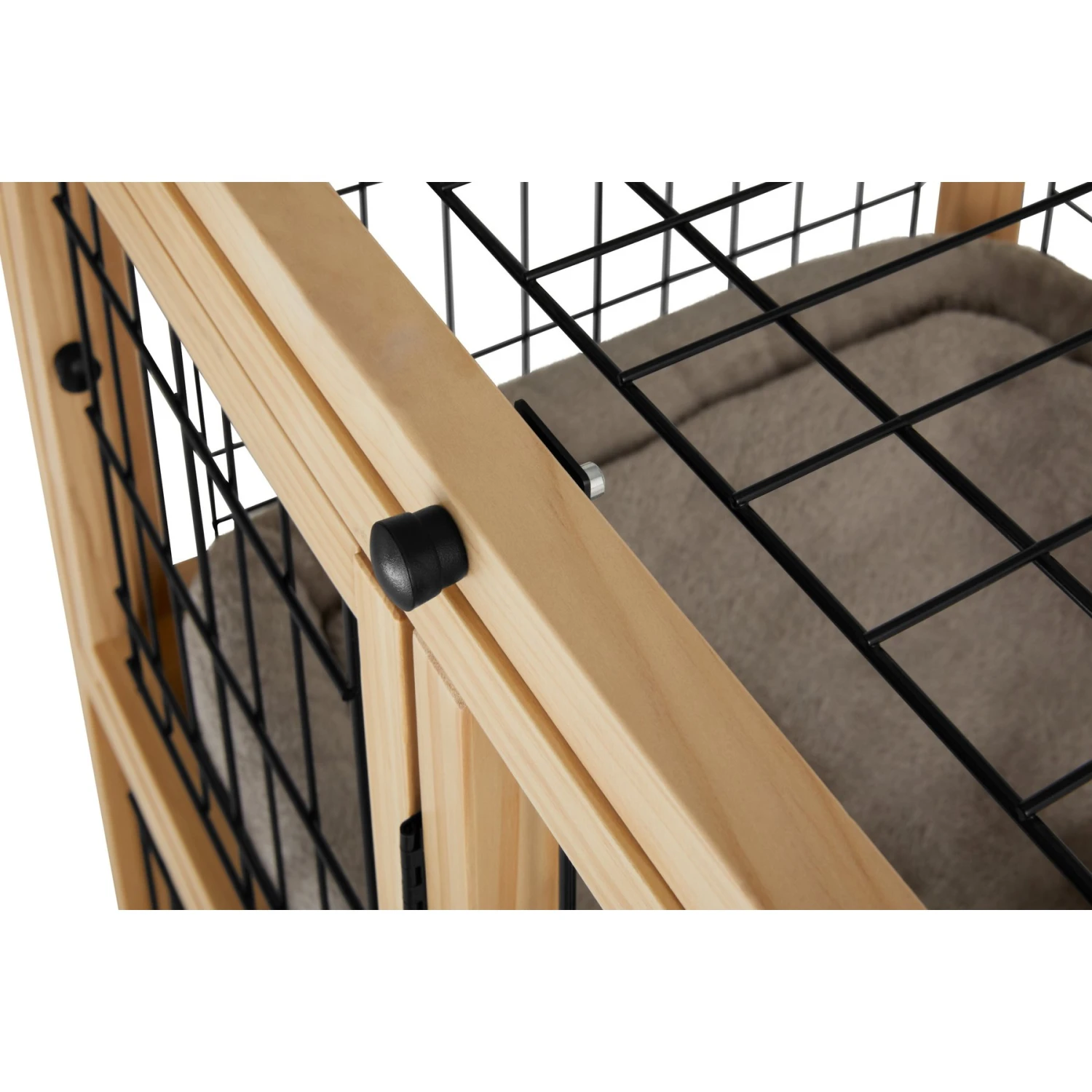 Frisco Collapsible Wood & Wire Cat Cage Playpen, 2 Level - Image 5