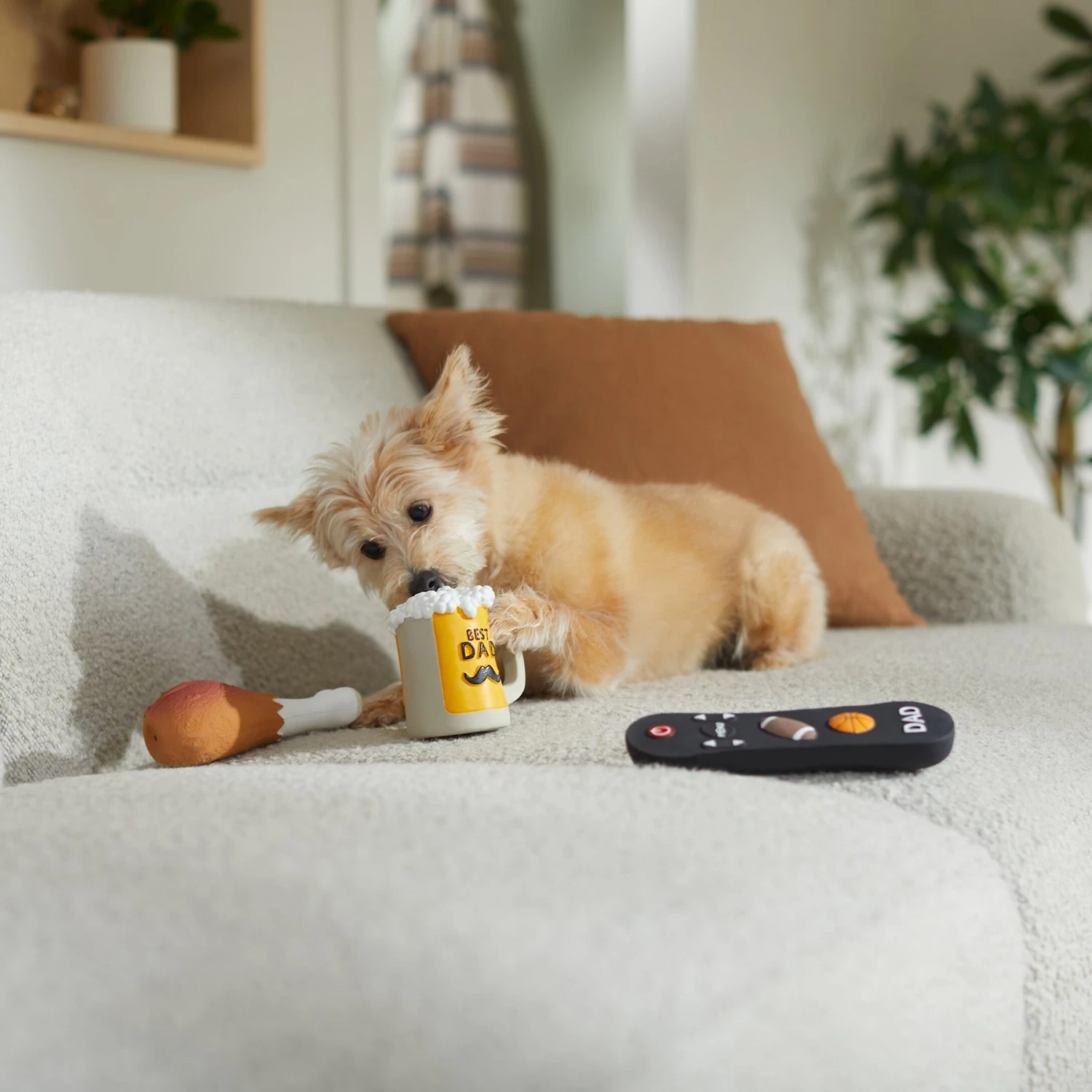 Frisco Father's Day Essential Latex Squeaky Dog Toy, 4 Count - Image 3