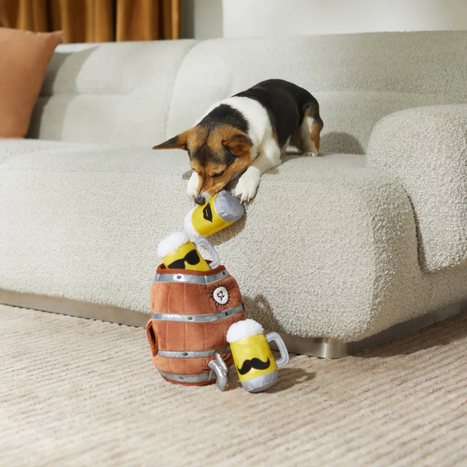 Frisco Beer & Keg Plush Squeaky Dog Toy, 4 Count - Image 4