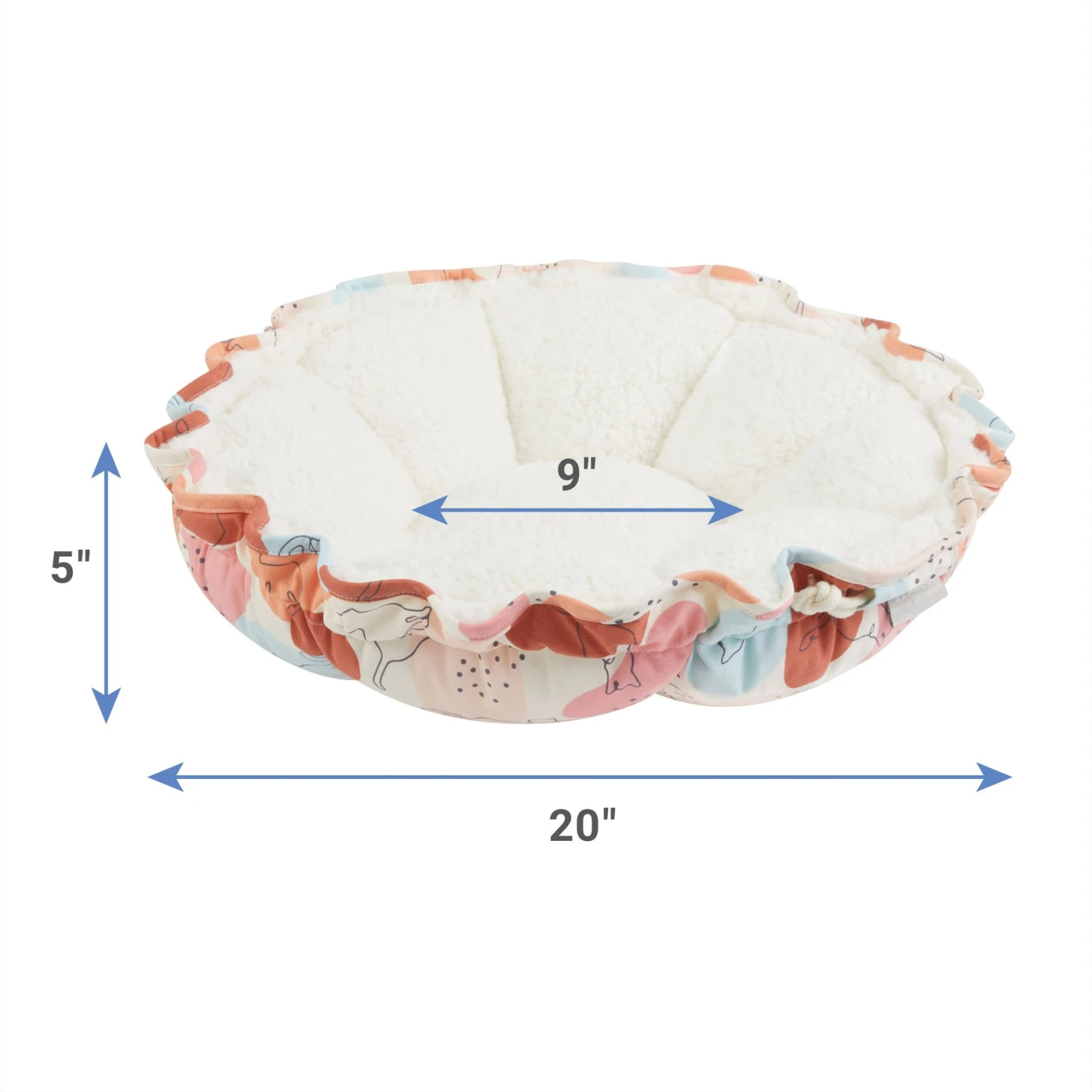 Frisco Calico Cat Design Adjustable Cat Bolster Bed - Image 2