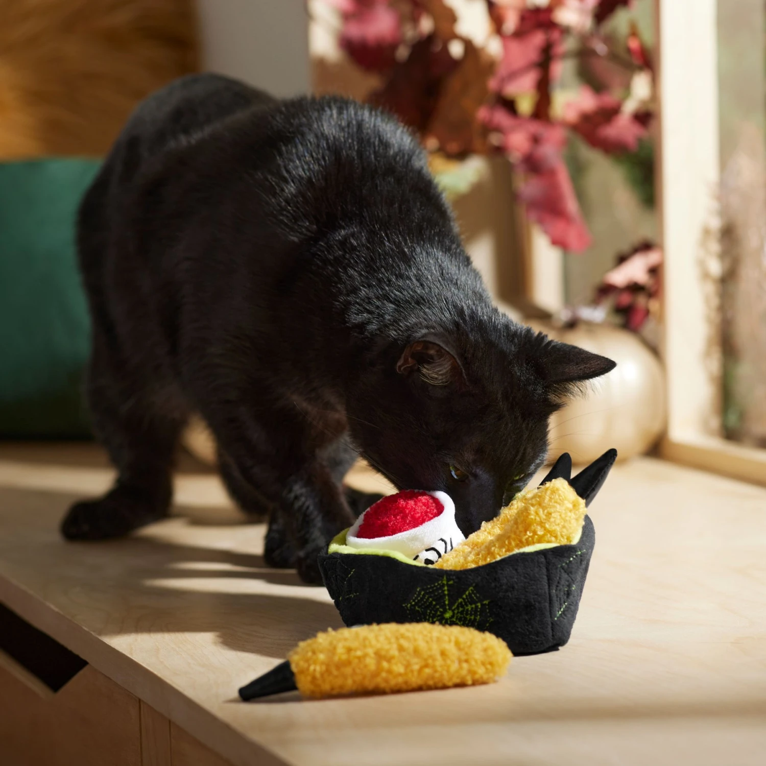 Frisco Halloween Haunted Mozzarella Sticks Plush Cat Toy With Catnip - Image 3