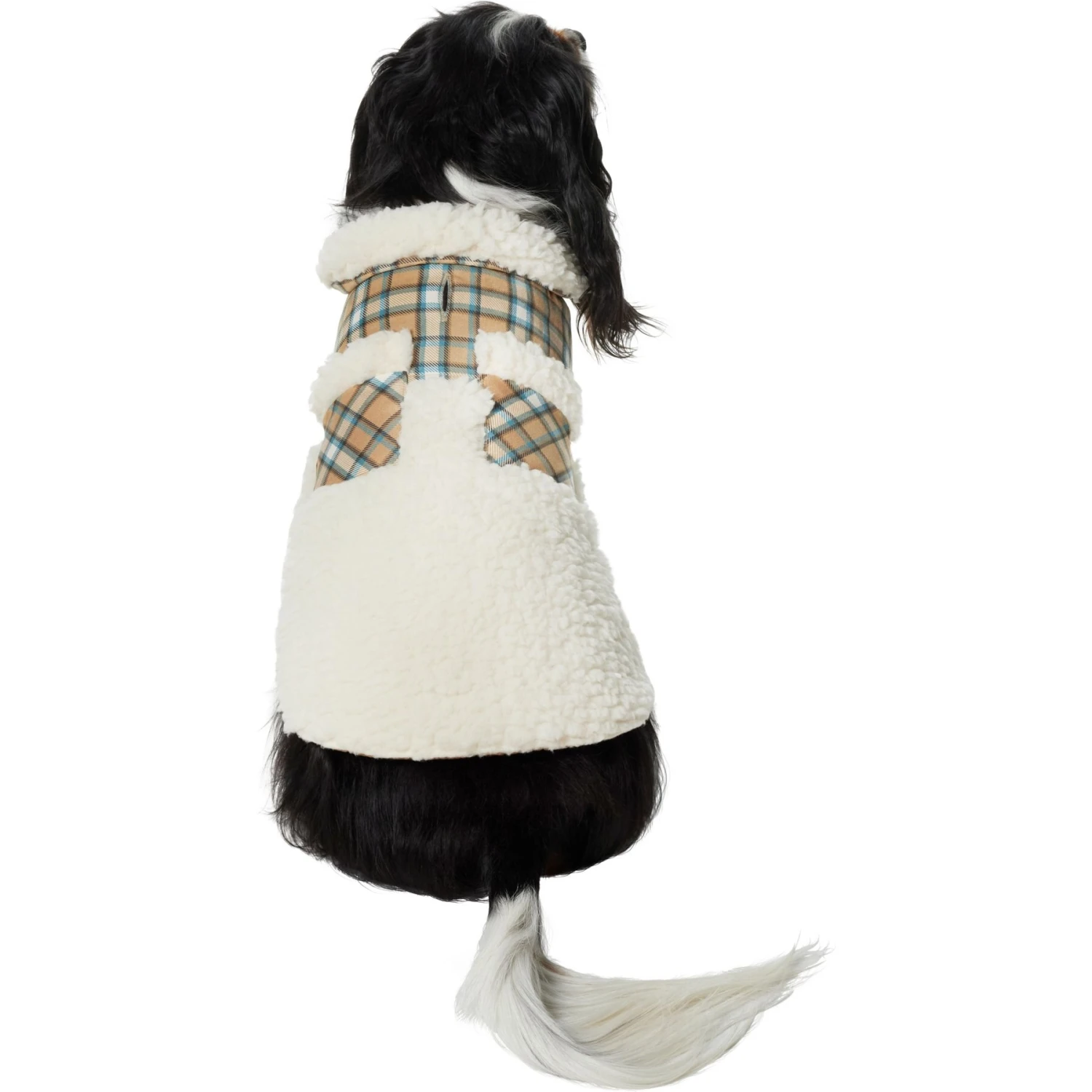 Frisco Lightweight Plaid Pocket Dog & Cat Coat - Image 3