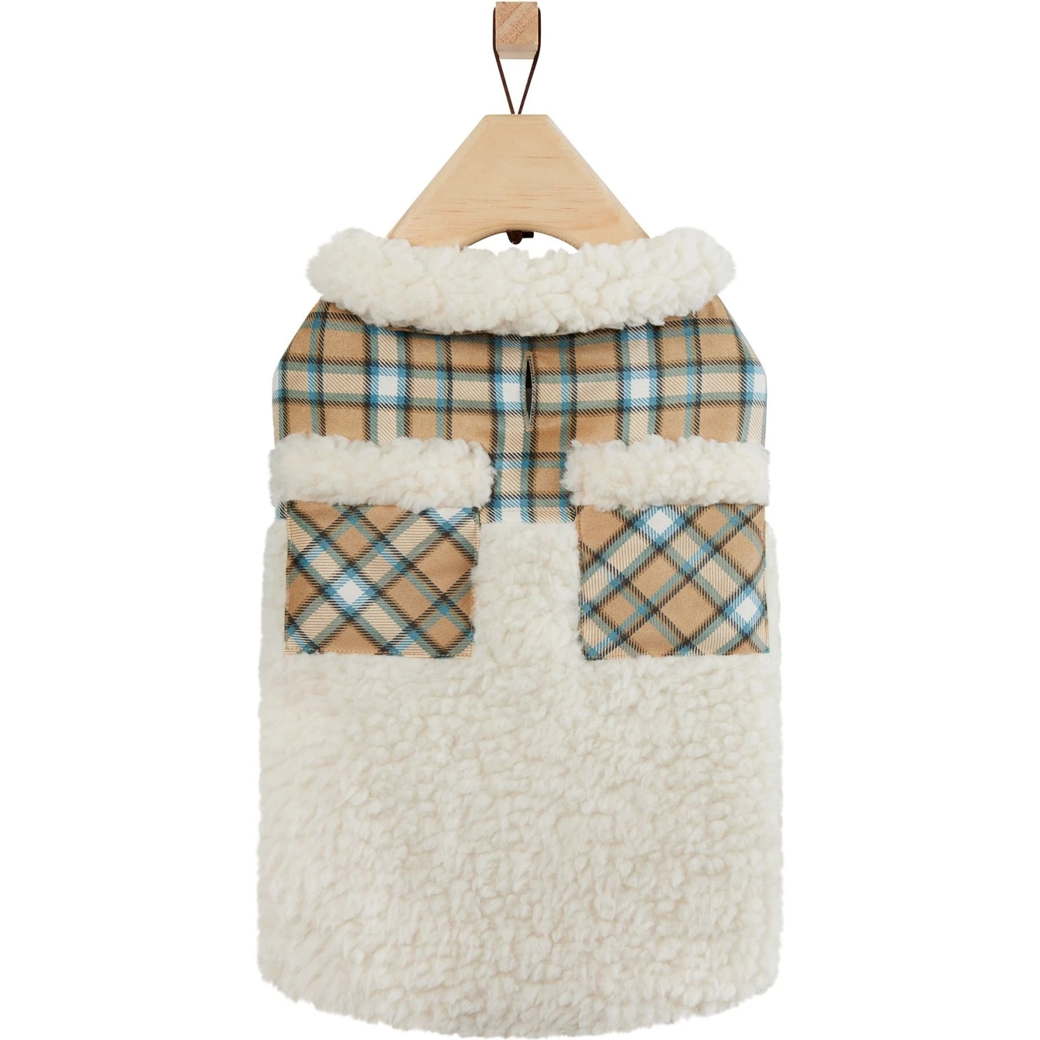 Frisco Lightweight Plaid Pocket Dog & Cat Coat - Image 4