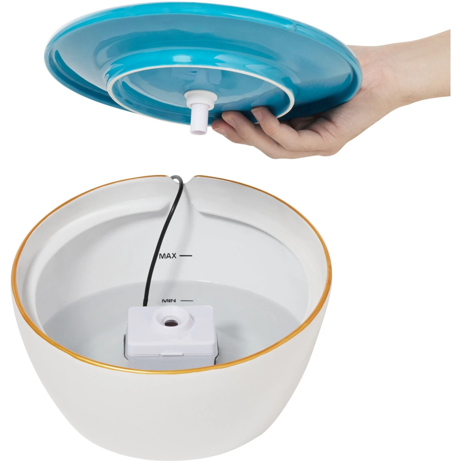 Frisco Ceramic Clouds Dog & Cat Fountain - Image 4