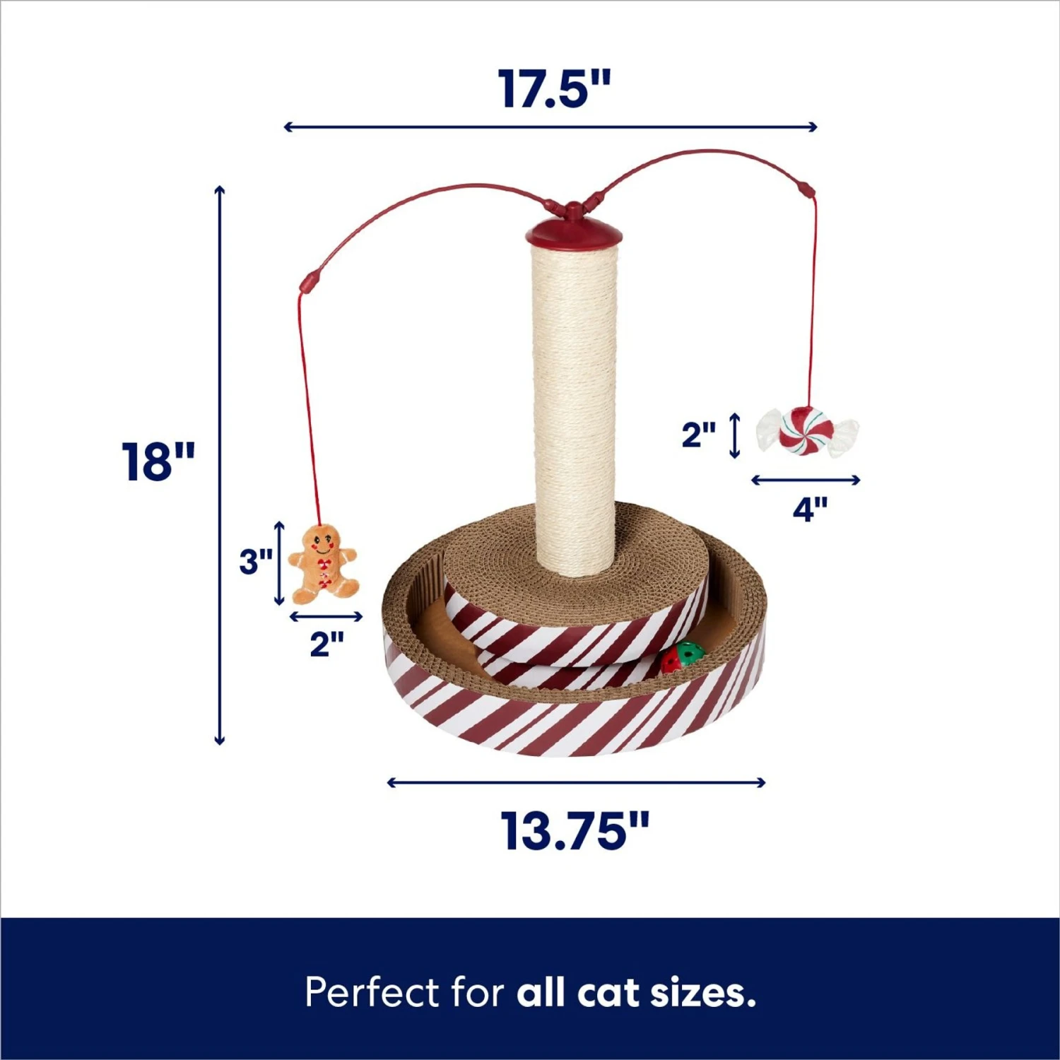 Frisco Holiday Gingerbread Interactive Cat Scratcher Cat Toy With Catnip - Image 2