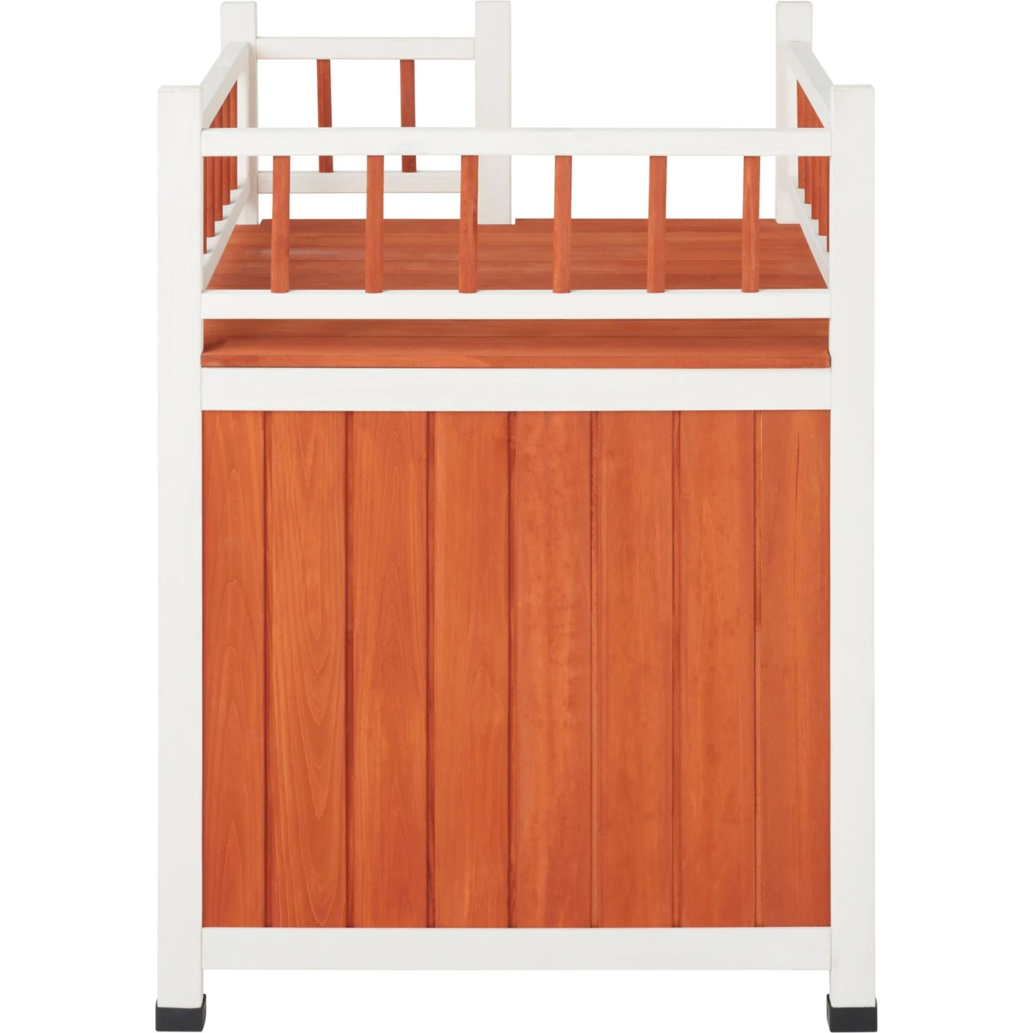 Frisco Outdoor Wooden Cat House With Elevated Balcony Steps - Image 4