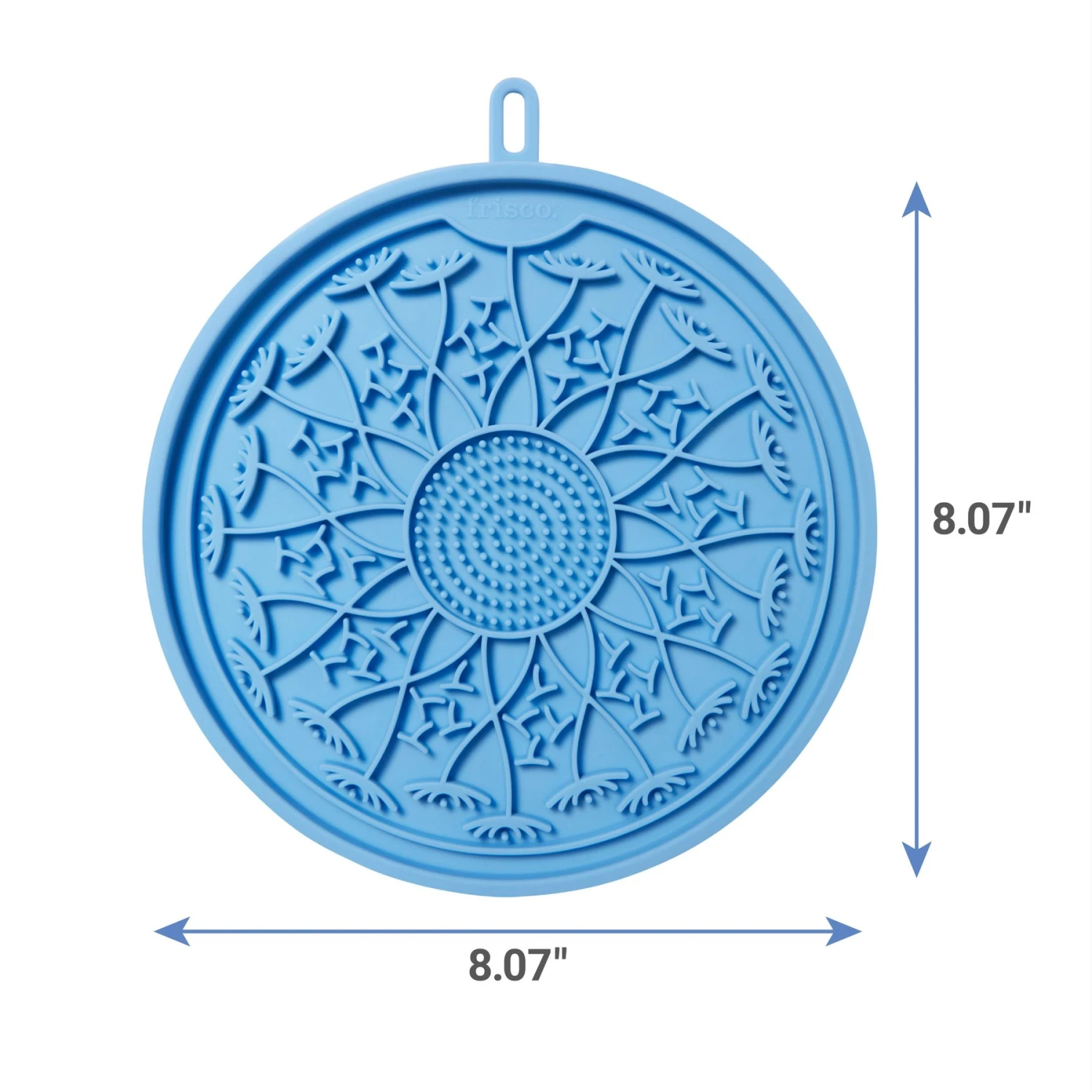 Frisco Non-skid Flower Silicone Dog & Cat Lick Mat, Blue - Image 2