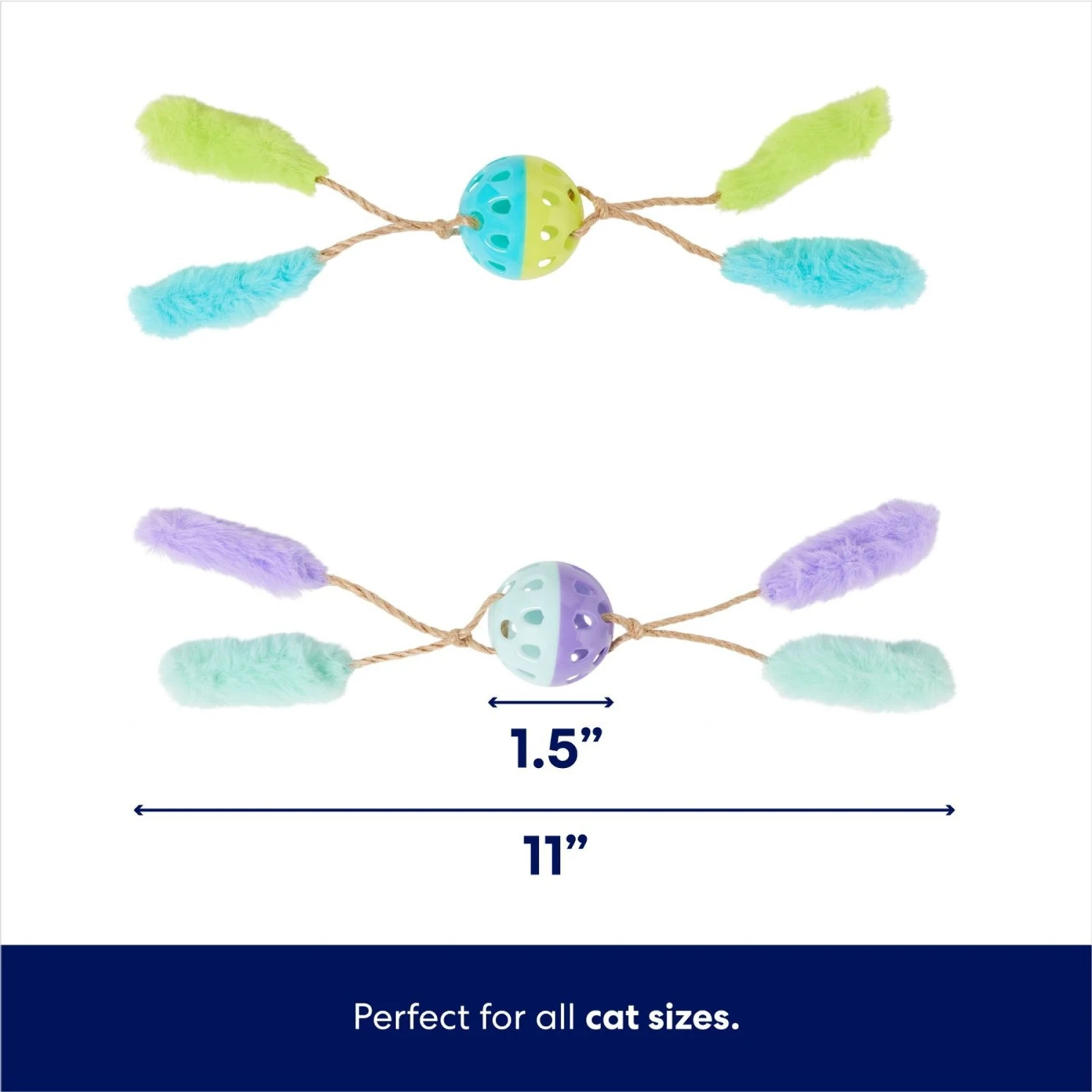 Frisco Fabric & Play Plastic Balls Cat Toy - Image 2