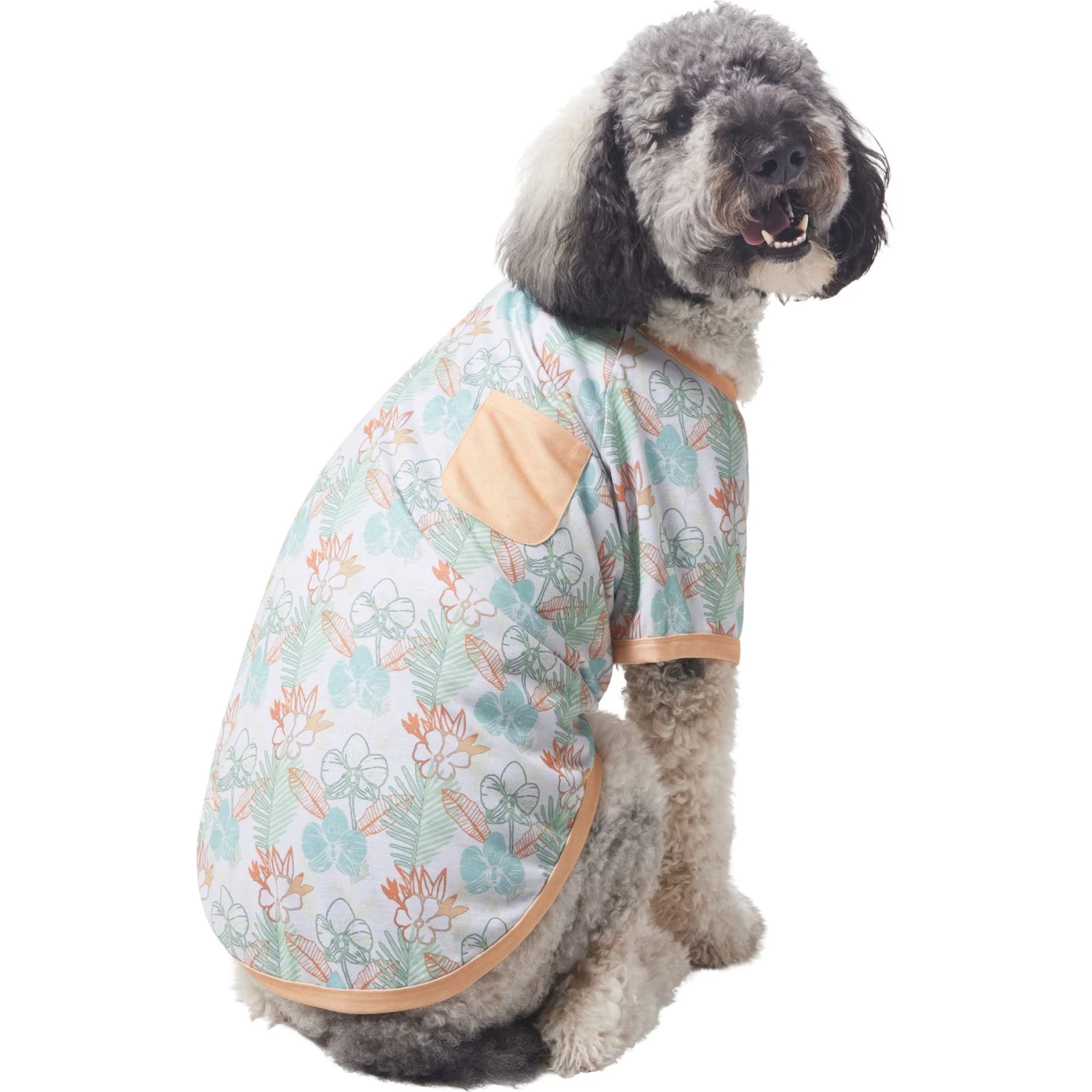 Frisco Vintage Tropical Dog & Cat Pocket T-Shirt - Image 4