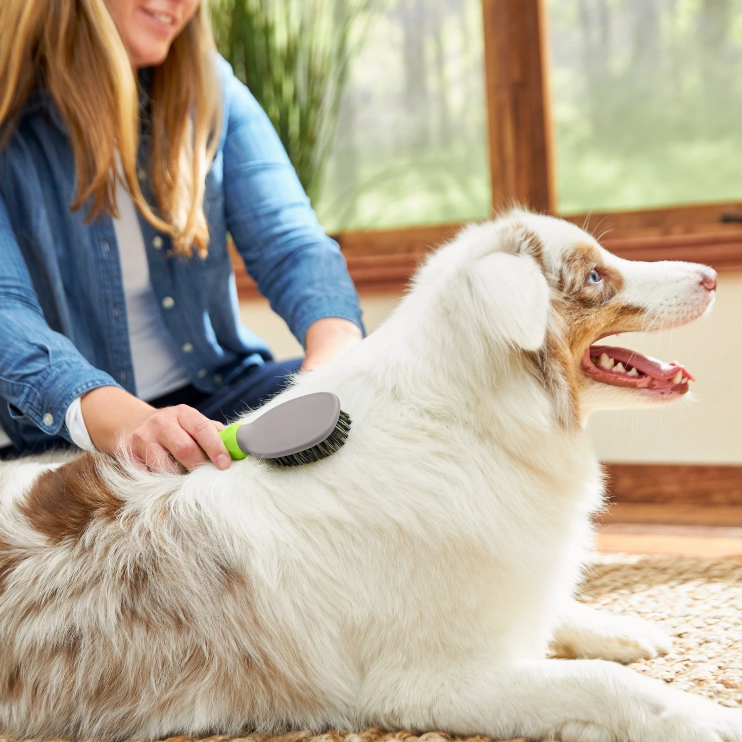 TropiClean Luxury 2 In 1 Papaya & Coconut Pet Shampoo & Conditioner & Frisco Cat & Dog Bristle Brush - Image 8