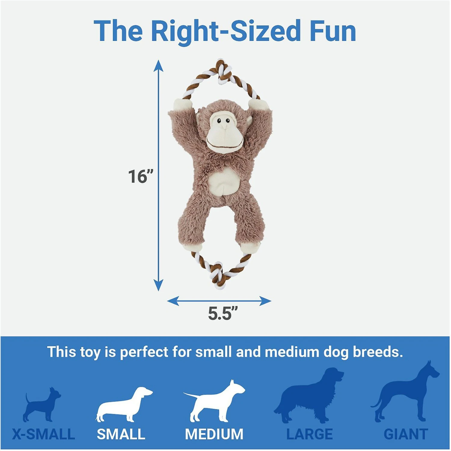 Frisco Forest Friends Stuffing-Free Skinny Plush Squeaky Dog Toy + 3 Items - Image 7