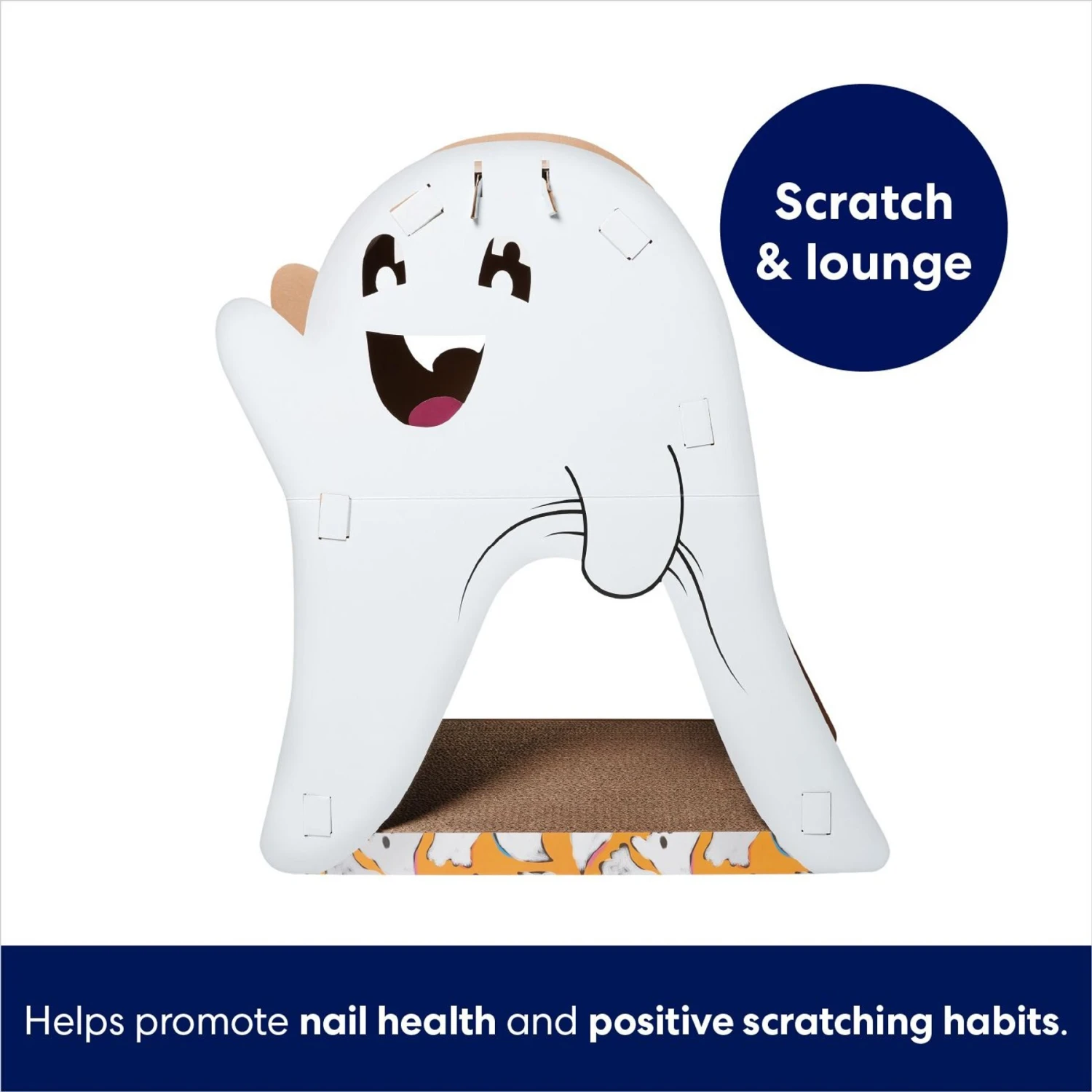 Frisco Halloween Cutie Ghost Cardboard Cat House With Catnip - Image 3