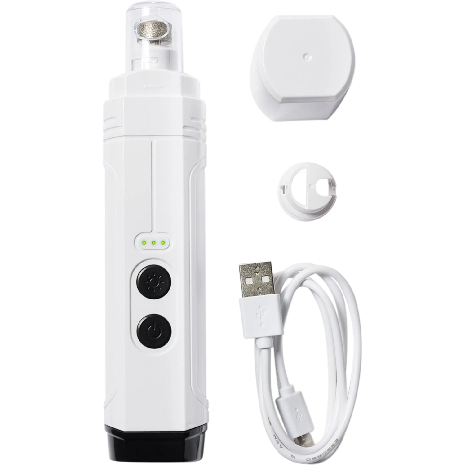 Rechargeable Cordless Cat & Dog 3-Speed Nail Grinder, White - Image 2