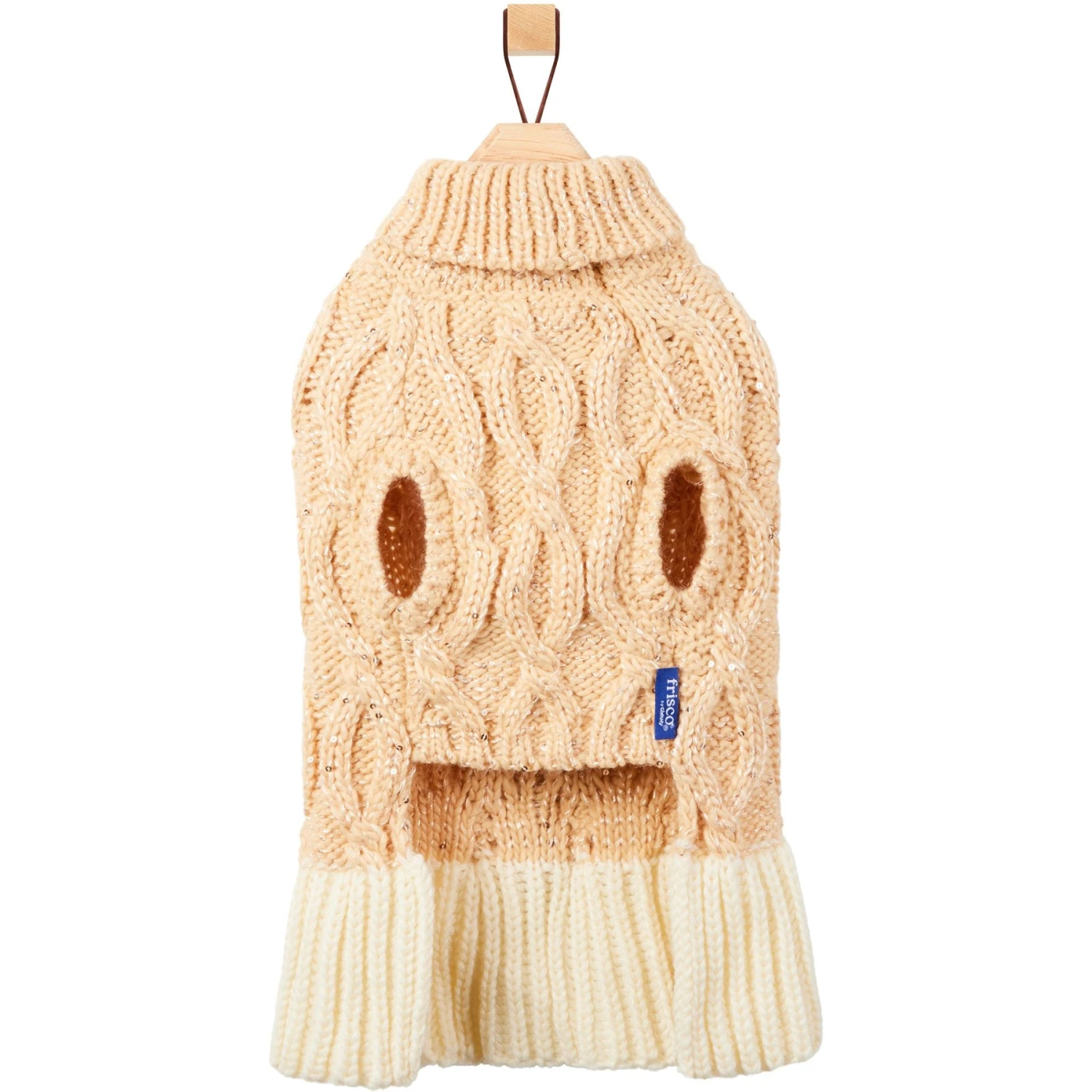 Frisco Cable Knit Dog & Cat Sweater Dress With Velvet Bow - Image 5