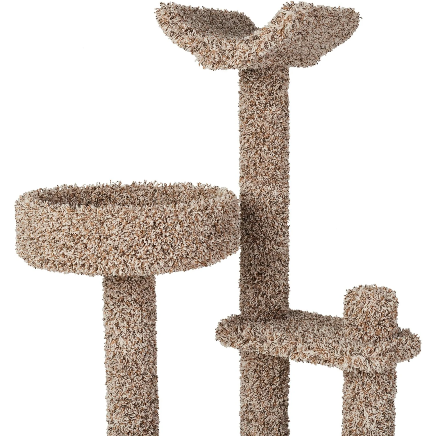 Frisco 64-in Real Carpet Wooden Cat Tree And Condo - Image 4