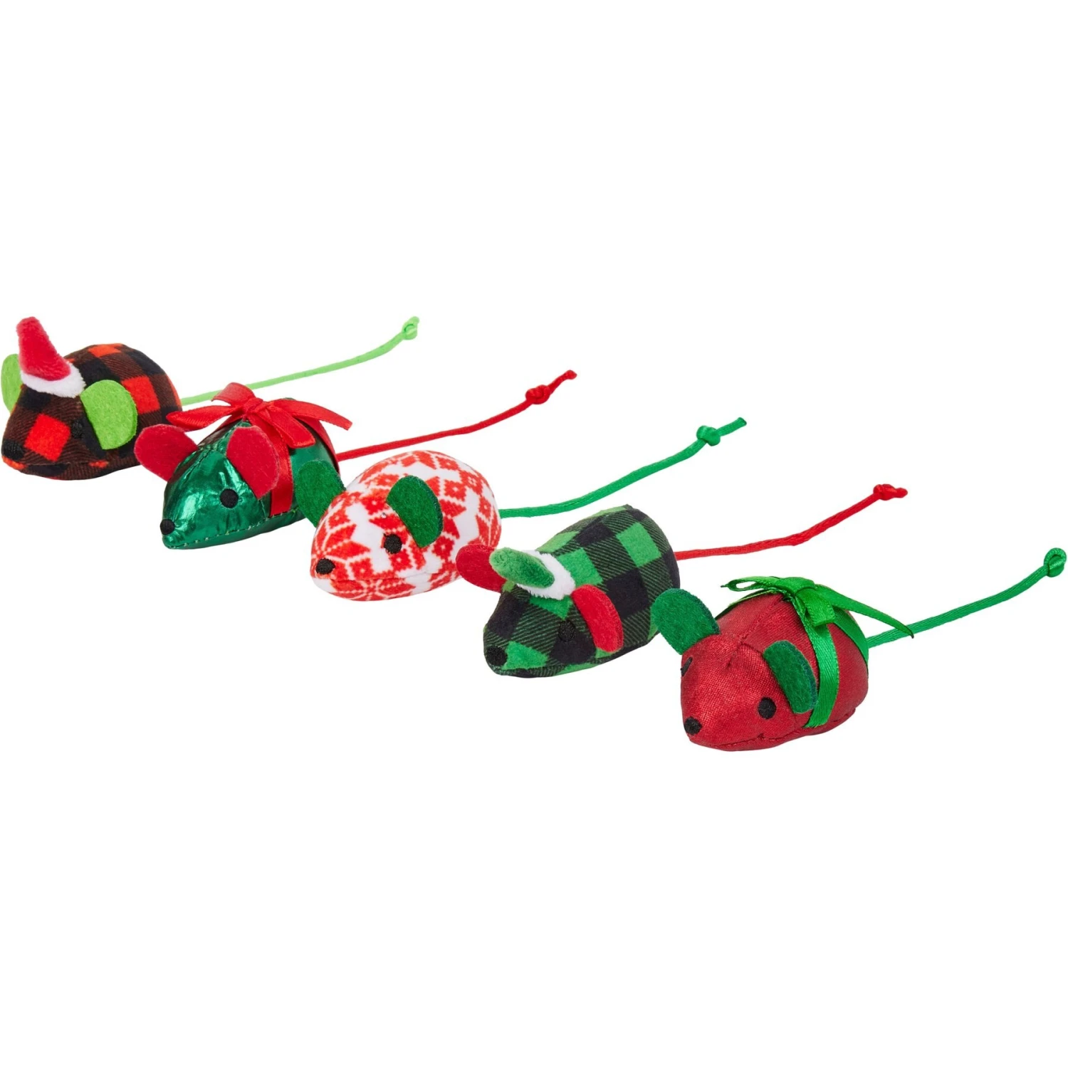 Frisco Holiday Santa Hat & Mistletoe Cat Tracks Cat Toy & Frisco Holiday Mice Cat Toy With Catnip, 5 Count - Image 6
